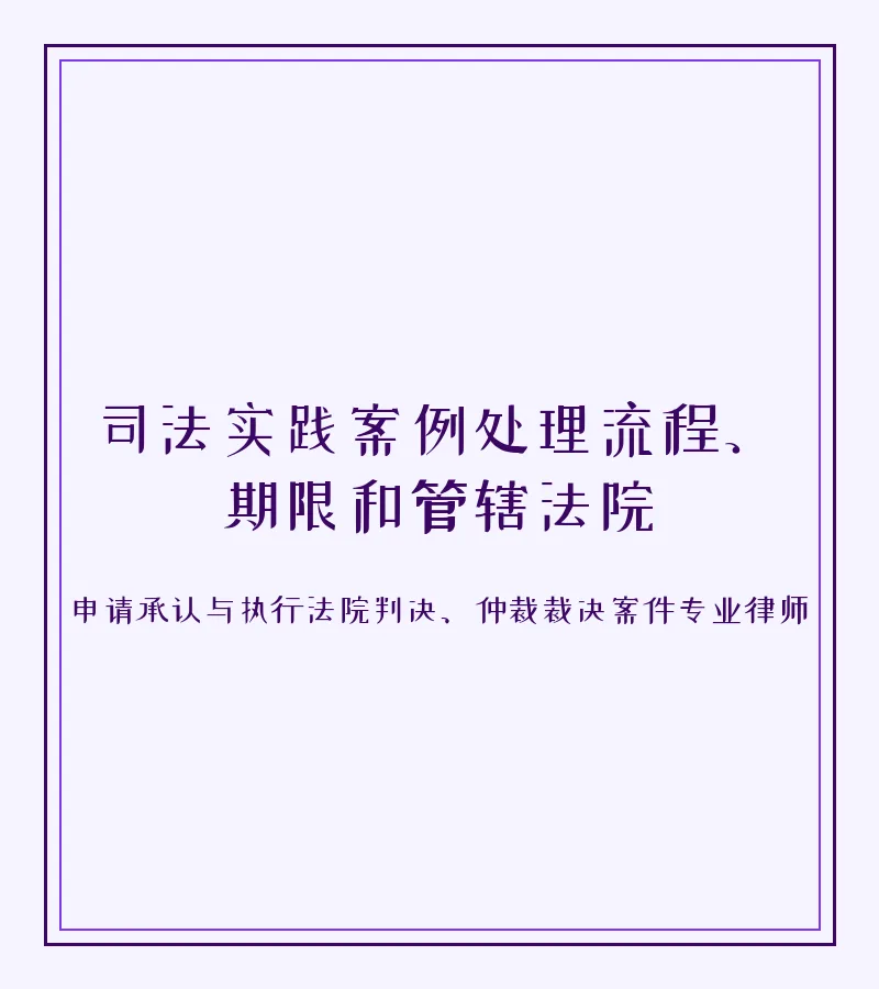司法实践案例处理流程、期限和管辖法院